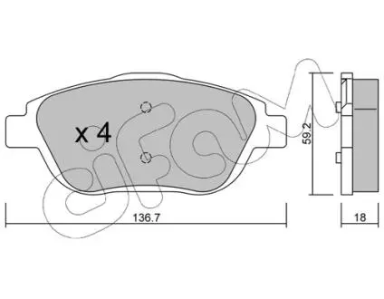 8228520 CIFAM CITROEN гальмівні колодки передн.C3 Picasso,DS3 1.4/1.6 09- CIFAM підбір по vin на Brocar