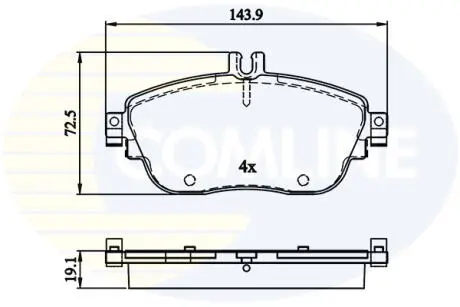 CBP32208 CBP32208 Comline - Гальмівні колодки до дисків COMLINE підбір по vin на Brocar