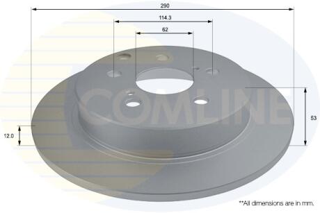 ADC2806 ADC2806 Comline - Диск гальмівний з покриттям COMLINE підбір по vin на Brocar