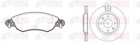 882900 REMSA CITROEN К-кт гальм. колодки + диски BERLINGO 07/96- C2 09/03- C3 11/09- C3 PICASSO 02/09- C3 PLURIEL 05/03- C4 11/04- C5 08/04- REMSA підбір по vin на Brocar