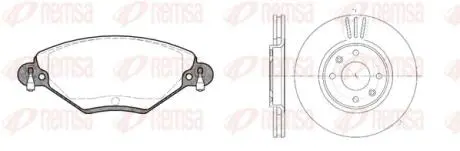 882800 REMSA PEUGEOT К-кт галь. колодки + диски 207 02/06- 207 SW 06/07- 3008 06/09- 307 08/00- 307 SW 03/02- 308 09/07- 308 SW 09/07- REMSA підбір по vin на Brocar
