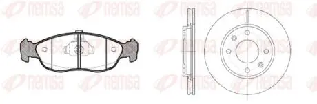 846102 REMSA PEUGEOT К-кт гальм. колодки + диски 106 II (1A_, 1C_) 1.1 i 97-01, CITROEN SAXO (S0, S1) 1.5 D 96-03 REMSA підбір по vin на Brocar