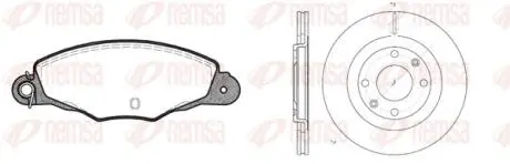 865901 REMSA CITROEN К-кт гальм. колодки + диски передн.Berlingo 96-,BX,Xantia,Xsara,ZX,Peugeot 206,405,Partner REMSA підбір по vin на Brocar