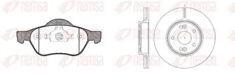 896200 REMSA RENAULT К-кт гальм. колодки + диски Laguna II, Megane II, Scenic II REMSA підбір по vin на Brocar