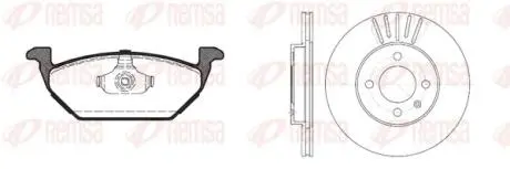 863303 REMSA SEAT К-кт гальм. колодки + диски CORDOBA (6K1, 6K2) 1.9 SDI 99-02 REMSA підбір по vin на Brocar