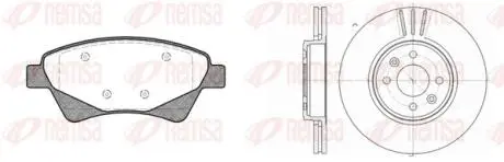 897603 REMSA RENAULT К-кт гальм. колодки + диски Megane II, Kangoo 02- REMSA подбор по vin на Brocar