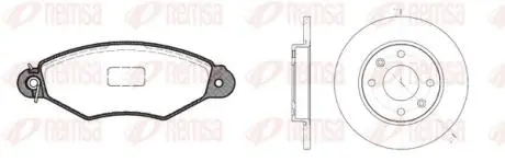 864300 REMSA CITROEN К-кт гальм. колодки + диски XSARA (N1) 1.9 D 98-05 REMSA підбір по vin на Brocar