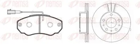 896000 REMSA CITROEN К-т гальмівних колодок + диски JUMPER 1000/1400kg REMSA підбір по vin на Brocar