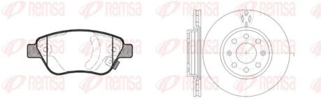 885802 REMSA OPEL К-кт гальмівні колодки + диски передні Corsa 06 - REMSA підбір по vin на Brocar