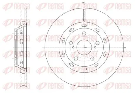 6196810 REMSA TOYOTA Гальмівний диск предн. VENZA (V1) 2.7 4WD 08-16 REMSA підбір по vin на Brocar