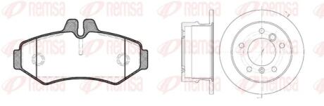 873300 REMSA DB К-кт гальм. колодки + диски Sprinter VW LT 96- REMSA подбор по vin на Brocar