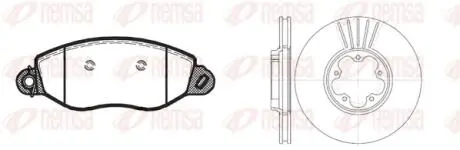 877203 REMSA FORD К-кт гальмівні колодки + диски Transit 00- REMSA підбір по vin на Brocar