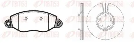 877202 REMSA FORD К-кт гальмівні колодки + диски Transit 00- REMSA підбір по vin на Brocar