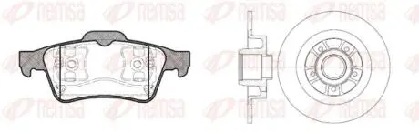 884200 REMSA RENAULT К-кт гальм. колодки + диски Laguna 01- REMSA підбір по vin на Brocar