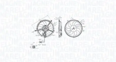 069422850010 MAGNETI MARELLI MINI Вентилятор радіатор (з дифузором) MINI (R56), MINI Roadster (R59) MAGNETI MARELLI подбор по vin на Brocar