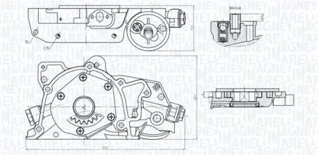 351516000045 MAGNETI MARELLI OPEL помпа мастила Astra F,Kadett E,Omega A B,Vectra A MAGNETI MARELLI підбір по vin на Brocar