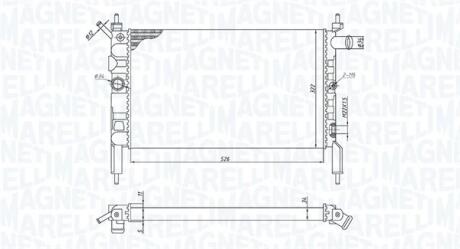 350213193800 MAGNETI MARELLI CITROEN Радіатор охолодження BERLINGO (1997) 1.6 MAGNETI MARELLI підбір по vin на Brocar