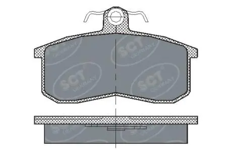 SP101PR Колодки гальмівні передні 2108 (SCT) SP-101 SCT/MANNOL підбір по vin на Brocar