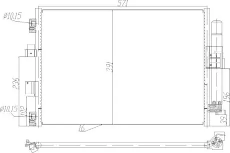 623859 Радіатор кондиціонера Ford Focus, Kuga, Transit Connect 1.0/1.5EcoBoost, 1.5/1.6D 10-> (HART) HART підбір по vin на Brocar