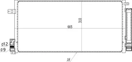 606397 Радіатор кондиціонера Opel Corsa, Fiat Brave II, Grande Punto 1.3D-1.9D 05-> (HART) HART підбір по vin на Brocar
