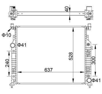 622279 Радіатор двиг. MB ML-class (W164), GL-class (X164) 3.0CDI/4.7-5.5 (05-12) (HART) HART підбір по vin на Brocar
