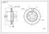 Диск гальмівний пер. Chrysler Voyager, Dodge Caravan <-01 (d282x24mm)  (HART) 215 657