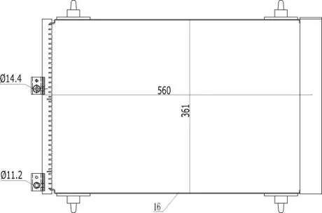 607801 Радіатор кондиціонера Citroen Berlingo, Peugeot Partner 1.6HDi 05-> (HART) HART підбір по vin на Brocar