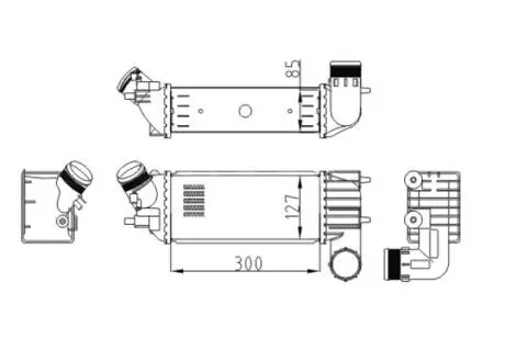 607572 Радіатор інтеркулера Citroen C5, Peugeot 406, 607 2.0/2.2HDi 99-> (HART) HART подбор по vin на Brocar