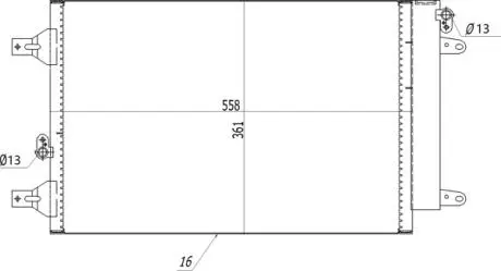 602279 Радіатор кондиціонера Ford Galaxy, VW Sharan 1.8-2.8 (95-10) (HART) HART підбір по vin на Brocar