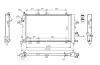 Радіатор двигуна Opel Astra H, Zafira A, B 1.3-1.9CDTI 04->  (HART) 614 275