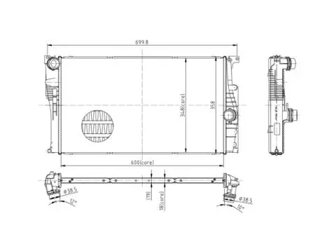 620332 Радіатор двигуна BMW 3 (F30), 1 (F20) (N47/B47/N13) 12-> (HART) HART подбор по vin на Brocar