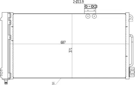 606117 Радіатор кондиціонера MB C-class (W203) 1.8-5.5 (00-07) (HART) HART підбір по vin на Brocar