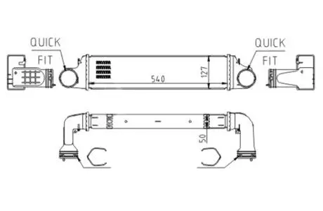 612494 Радіатор інтеркулера BMW 3 (E46), X3 (E83) 2.0/3.0 99-> (HART) HART підбір по vin на Brocar