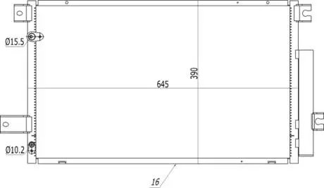 614561 Радіатор кондиціонера Toyota Avensis 2.0/2.2D (05-08) (HART) HART підбір по vin на Brocar