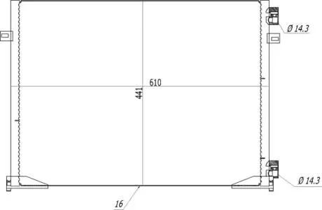 614483 Радіатор кондиціонера Renault Trafic 1.9 dCI/2.0 01-> (HART) HART подбор по vin на Brocar