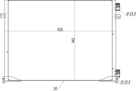 613939 Радіатор кондиціонера Renault Trafic 1.9 dCI/2.0 01-> (HART) HART подбор по vin на Brocar