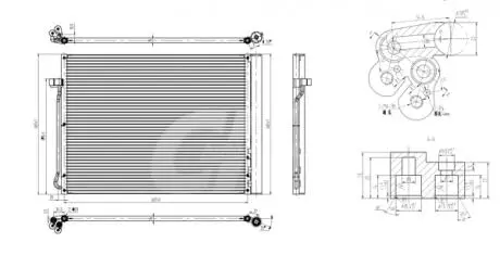 607812 Радіатор кондиціонера BMW X5 (E70/F15) 2.0D-4.8 06-19 (HART) HART підбір по vin на Brocar
