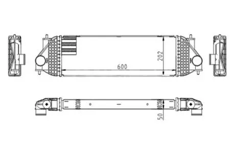 614061 Радіатор інтеркулера Suzuki Grand Vitara 1.9D (05-15) (HART) HART підбір по vin на Brocar