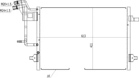 605747 Радіатор кондиціонера VW Passat B5, Audi A4 B5 <-00 (HART) HART подбор по vin на Brocar
