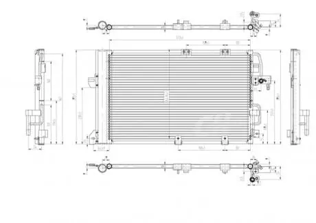 606521 Радіатор кондиціонера Opel Astra H 1.2-1.8i (04-14) (HART) HART підбір по vin на Brocar