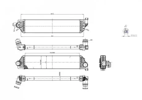 618138 Радіатор інтеркулера Renault Master 2.3dCi 10-> RWD (HART) HART підбір по vin на Brocar