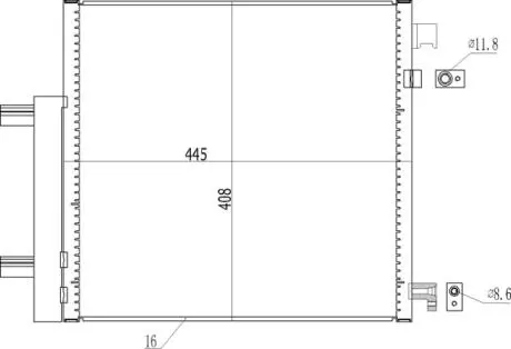 621647 Радіатор кондиціонера Chevrolet Spark 1.0-1.2 10-&gt; (HART) HART підбір по vin на Brocar