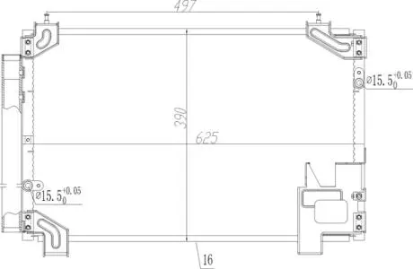 619542 Радіатор кондиціонера Toyota Avensis 2.0D (03-08) (HART) HART підбір по vin на Brocar