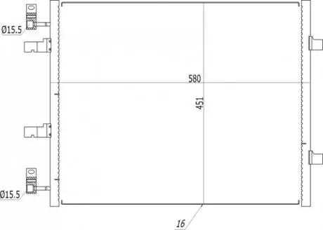 614558 Радіатор кондиціонера Renault Trafic 2.0CDTI 06-&gt; (HART) HART підбір по vin на Brocar