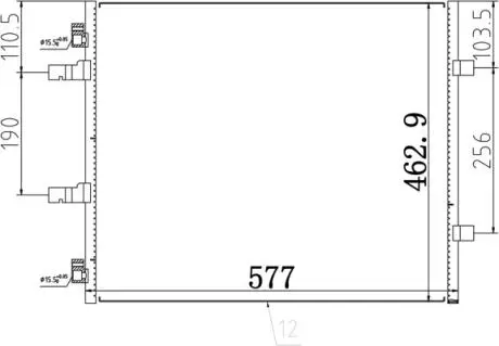 616713 Радіатор кондиціонера Renault Trafic 2.0CDTI 06-> (HART) HART подбор по vin на Brocar