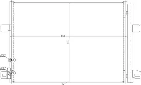 616797 Радіатор кондиціонера VW Amarok 2.0/3.0i/D 10-> (HART) HART подбор по vin на Brocar