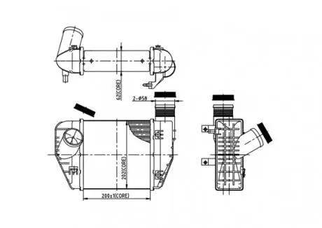 612713 Радіатор інтеркулера Audi A6 C6 2.0TDI (04-11) (HART) HART підбір по vin на Brocar