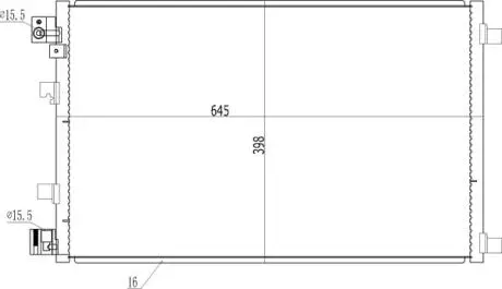 611424 Радіатор кондиціонера Nissan Qashqai 1.5 07-> (HART) HART підбір по vin на Brocar