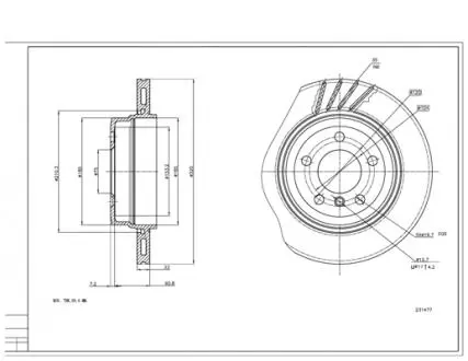 231477 Диск гальмівний зад. BMW X3 (E83) (320x22mm) (HART) HART подбор по vin на Brocar
