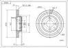 Диск гальмівний пер. Audi 80 B4 (d280x22mm)  (HART) 215 665